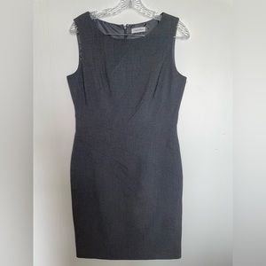 CALVIN KLEIN GREY SLEEVELESS SUIT DRESS SIZE 8